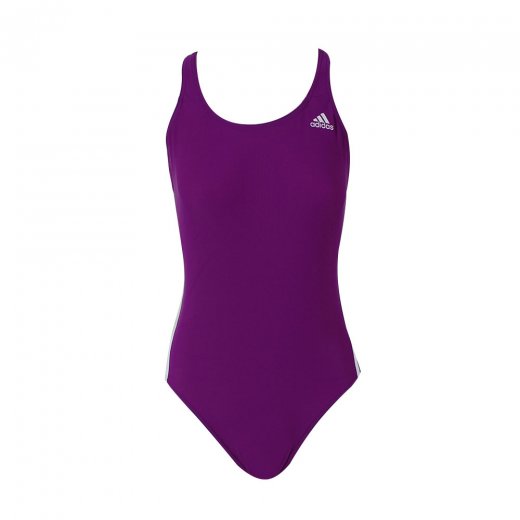 adidas 3 Stripe One Piece Women's Swimsuit Purple