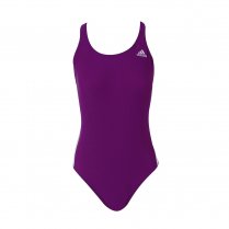 adidas 3 Stripe One Piece Women's Swimsuit Purple