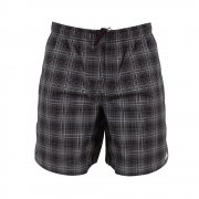 Check Men's Swim Short Black And White