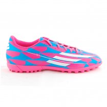 adidas F5 Senior Astro Turf Boots Pink and Blue