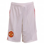 adidas Junior Manchester United FC Home Replica Player Shorts White