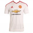 adidas Manchester United 2015/16 Adult Away Replica Short Sleeve Shirt White