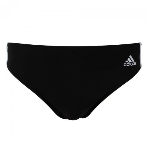 adidas Men's Infintex 3 stripes Trunk Black