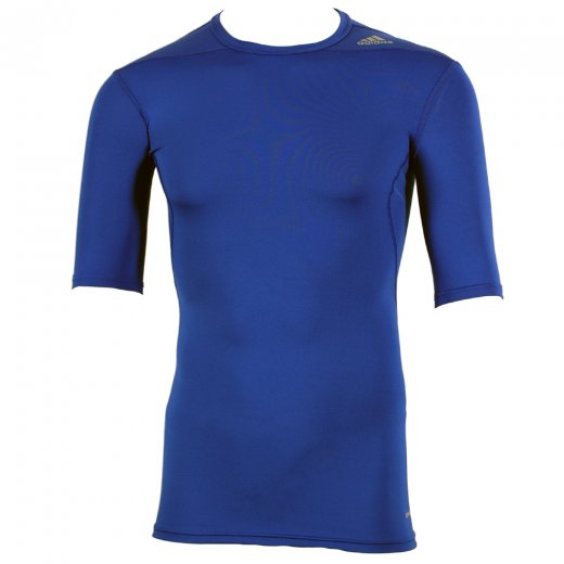 adidas Men's Techfit Baselayer Tee Blue