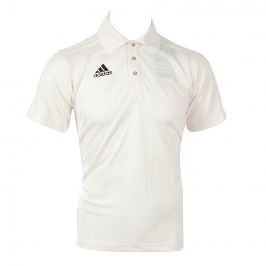 adidas Shortsleeve Men's Cricket Playing Shirt Cream