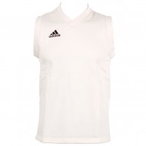 adidas Sleeveless Cricket Jumper White