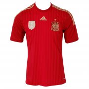 Spain Home Shortsleeve Replica Jersey Red