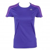 Women's Response 3-Stripes Shortsleeve Tee Purple