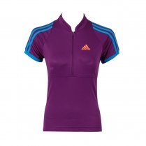 adidas Women's Response Shortsleeve Cycling Jersey Purple