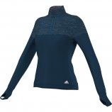 adidas Women's Supernova Storm 1/2 Zip Long Sleeve Sweatshirt Dark Blue