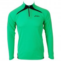 Asics Men's Longsleeve 1/2 Zip Running Top Green