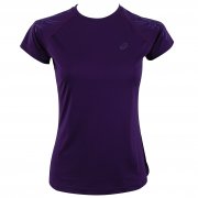 Tiger Stripe Women's Short Sleeve T-shirt Purple