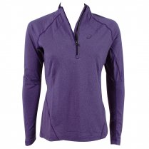 Asics Women's Jersey Longsleeve 1/2 Zip Running Top Purple