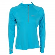 Women's Longsleeve 1/2 Zip Hoody Light Blue