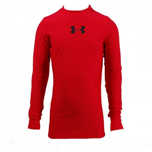 Under Armour Boys Coldgear Long Sleeve Crew Tee Red