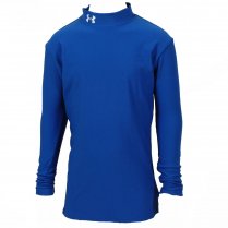 Boys Coldgear Long Sleeve Mock Tee Blue