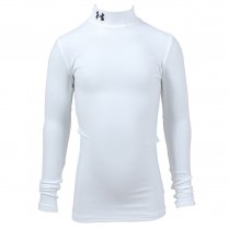 Under Armour Boys Coldgear Long Sleeve Mock Tee White