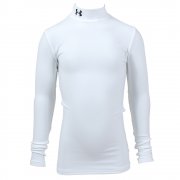 Boys Coldgear Long Sleeve Mock Tee White