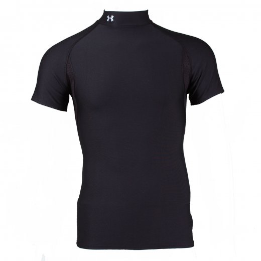 Under Armour Boys Coldgear Short Sleeve Mock Tee Black