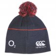 Canterbury England Acrylic Stripe Bobble Hat Navy