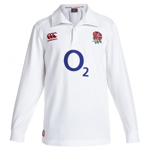 Canterbury England Kid's Home Classic Long Sleeve Shirt White