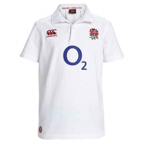 Canterbury England Kid's Home Classic Short Sleeve Shirt White