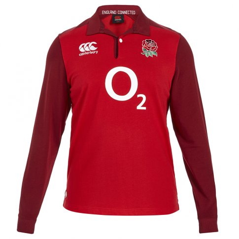 Canterbury England Men's Alternate Classic Long Sleeve Shirt Red