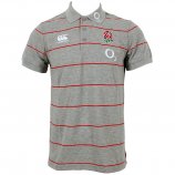 Canterbury England Men's Striped Polo Grey