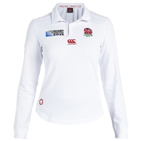 Canterbury England Rugby World Cup Home Classic Women's Long Sleeve Shirt White