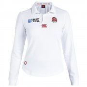 Canterbury England Rugby World Cup Home Classic Women's Long Sleeve Shirt White