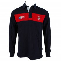 Canterbury England RWC 2015 Chestband Longsleeve Men's Polo Blue