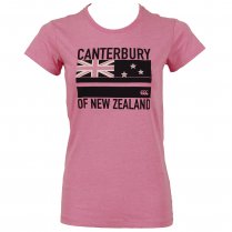 Canterbury NZ Flag Women's Tee Pale Pink