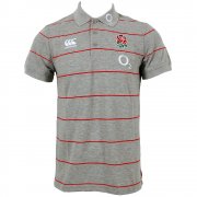 Canterbury England Men's Striped Polo Grey