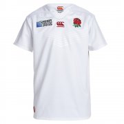 Canterbury England Pro Home Short Sleeve Kid's Rugby World Cup Jersey White