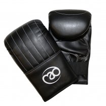 Synthetic Leather Mitts Black