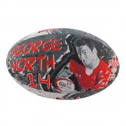 Gilbert George North Rugby Ball Red