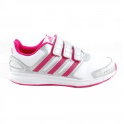 adidas Girls' Non-Lace Sport Shoes White