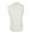 Gunn & Moore Men's Sleeveless Slipover Senior Cricket Jumper Cream