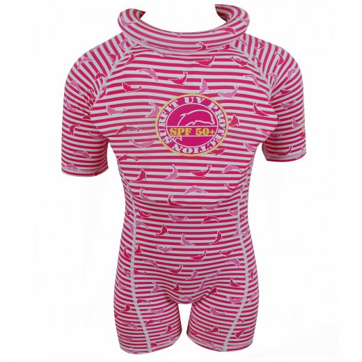 Jakabel Swimsafe Girl's Floatsuit Dolphin Pink