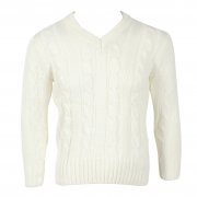 Gunn & Moore Junior Plain Cricket Sweater Cream