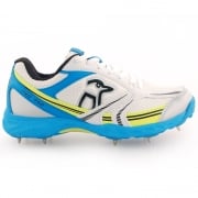 Kookaburra Junior Pro 750 Spike Cricket Shoe White/Blue