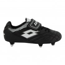 Lotto Play Off Junior Soft Ground Velcro Football Boots Black