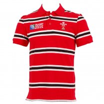 manav WRU RWC 2015 Men's Yarn Stripe Polo Red