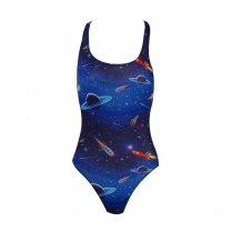 Maru Cosmic Pacer Rave Back Girl's Swimming Costume Blue