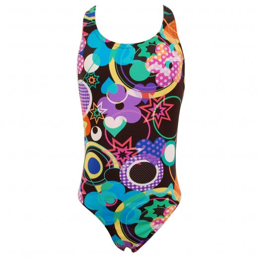 Maru Party Pacer Rave Back Girls Swimming Costume Multi