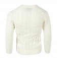 Gunn & Moore Men's Plain Cricket Sweater Cream