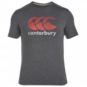 Canterbury Men's Vapodri Cotton Logo Tee Dark Grey