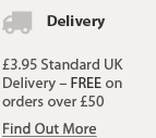 £3.95 Standard UK Delivery - FREE on order over £50