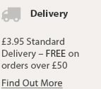 £3.95 Standard UK Delivery - FREE on order over £50