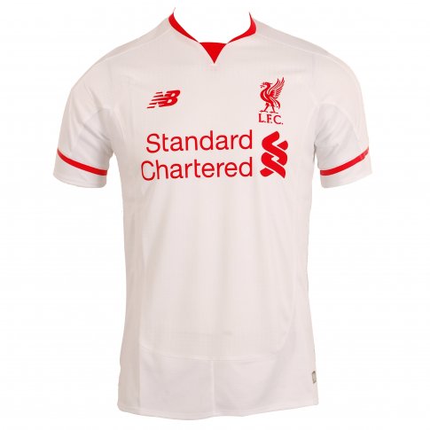 New Balance Liverpool FC 2015/16 Adult Away Replica Short Sleeve Shirt White